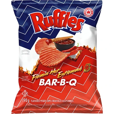 Flaminâ€™ Hot Bar-B-Q Flavoured Potato Chips