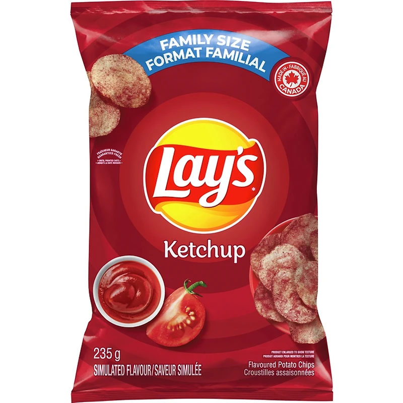 Ketchup flavoured potato chips