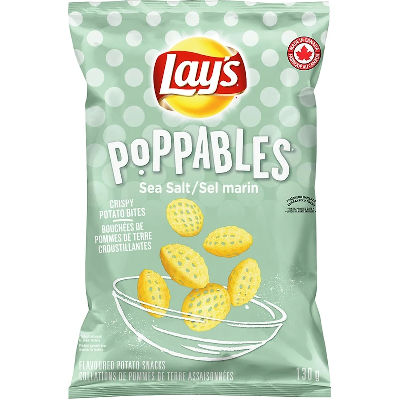 Poppables Sea Salt flavoured potato snacks