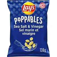 Poppables Sea Salt & Vinegar flavoured potato snacks