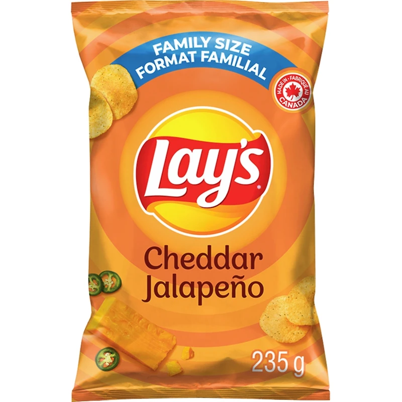 Cheddar Jalapeño flavoured potato chips