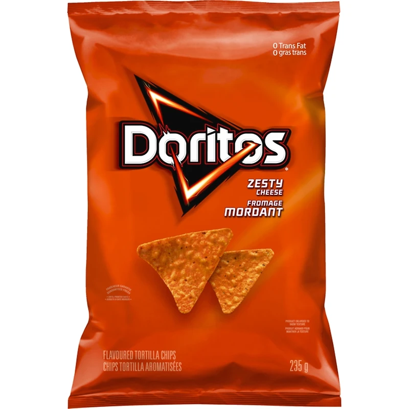 Zesty Cheese flavoured tortilla chips