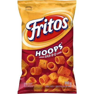Hoops Bar-B-Q Flavour Corn Chips 340g