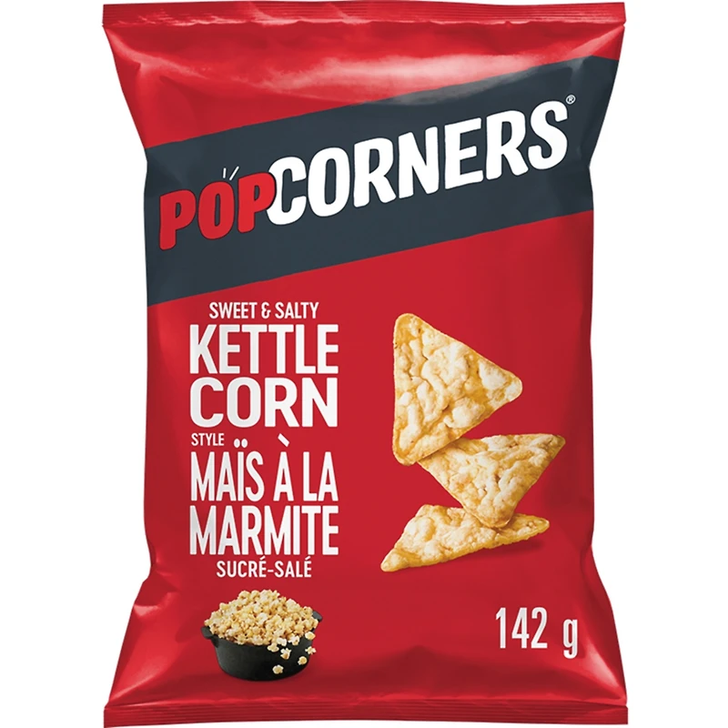Croustilles de maïs soufflé aromatisées Style maïs à la marmite Sucré-salé 142g