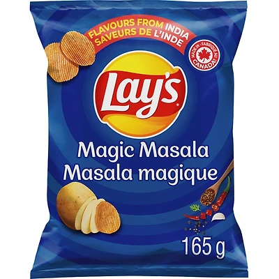 Croustilles assaisonnées ondulées Masala magique
