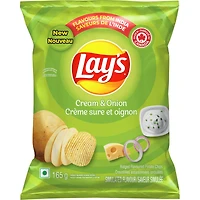 Cream & Onion ridged flavoured potato chips