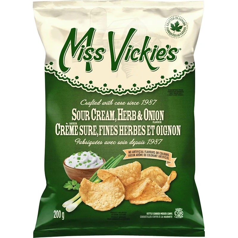 Sour Cream, Herb & Onion Kettle Cooked Potato Chips