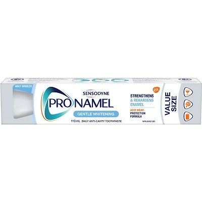 Pro-Émail dentifrice quotidien contre la carie Essence de menthe Blanchissant doux, 110 mL Grand Format