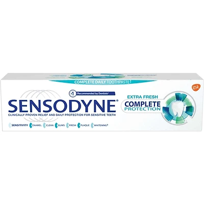 SENSODYNE Complete Protection Extra Fresh Daily Toothpaste for Sensitive Teeth, Mint 75ml