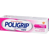 Poligrip Flavour Free Denture Adhesive Cream, 40g
