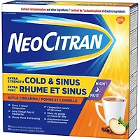 NeoCitran Extra Fort Rhume et sinus Nuit – Pomme et cannelle