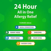 Allergy Nasal Spray, 24-Hour All-In-One Allergy Relief, Non-Drowsy, 60 Sprays