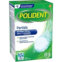 Polident Daily Denture Cleanser for Partials Triple Mint Fresh 84 tablets