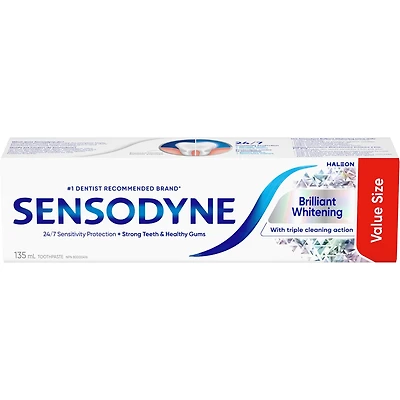 Brilliant Whitening Sensitive Toothpaste, Value Size