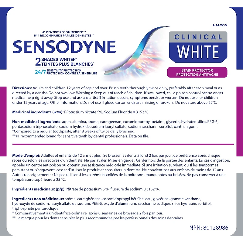 Clinical WhiteProtection Antitache