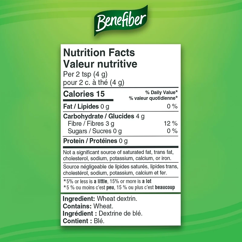 Poudre de fibres alimentaires prébiotiques quotidienne, sans saveur et sans sucre