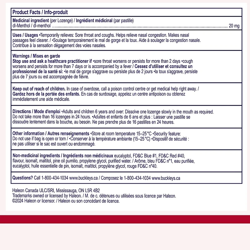 Pastilles Buckley Extra Fort – Cerise Mordante