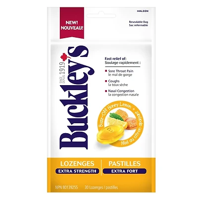 Pastilles Buckley Extra Fort –Miel Au Citron Apaisant