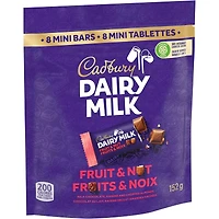 Dairy milk chocolat au lait, raisins secs et amandes hachées fruits & noix