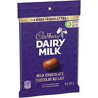 Dairy Milk, Milk Chocolate, The Classic Creamy Taste, Chocolate Bars, Multipack, Pack of 4