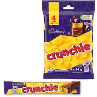 Crunchie, Chocolatey Candy Bars, Multipack, Pack of 4