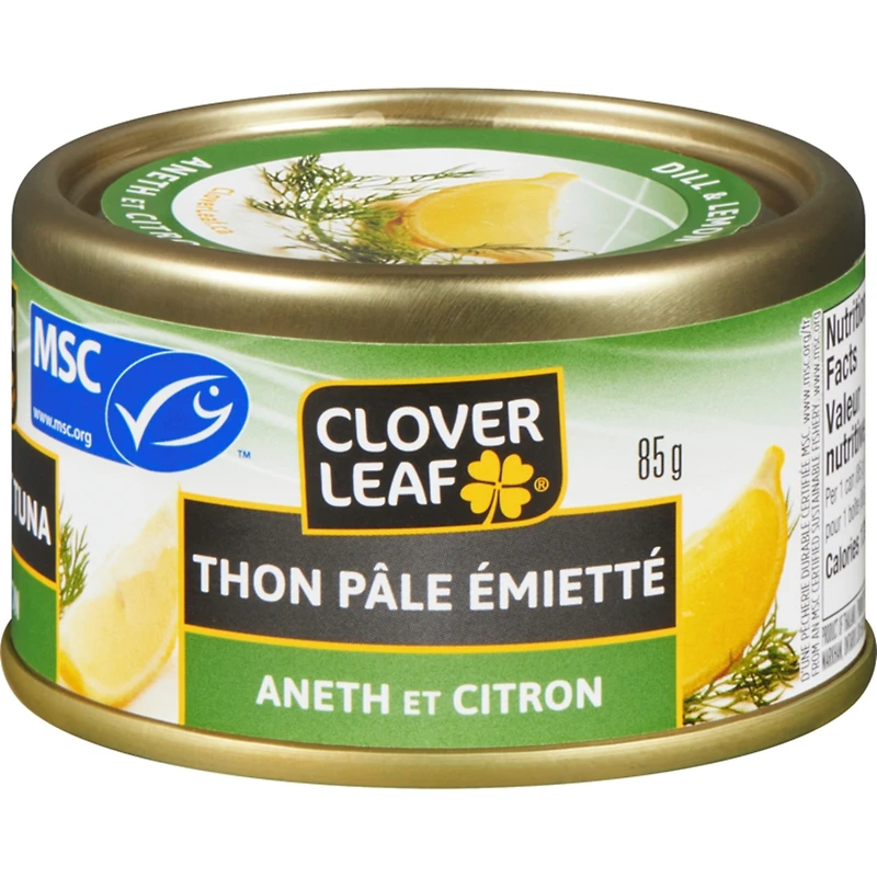 Thon pâle émietté à l’aneth et au citron
