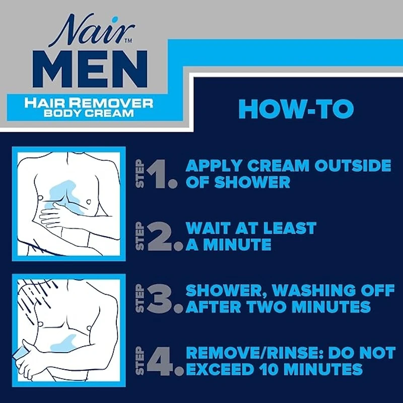 Men's Quick and Easy Hair Remover Shower Cream for Body
