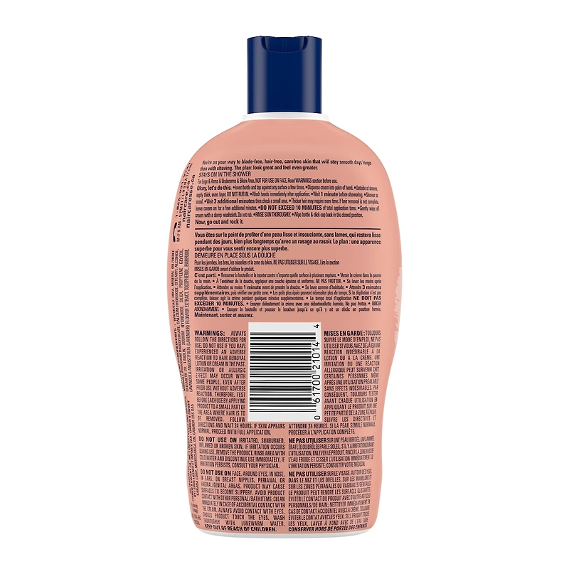 Shower Power Max Hair Remover for Coarse Hair on Legs and Body with Soothing Lavender and Vitamin E