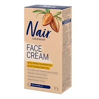 Crème dépilatoire pour le visage et la lèvre supérieure avec de l’huile d’amande douce et de l’huile pour bébé