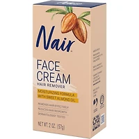 Crème dépilatoire pour le visage et la lèvre supérieure avec de l’huile d’amande douce et de l’huile pour bébé