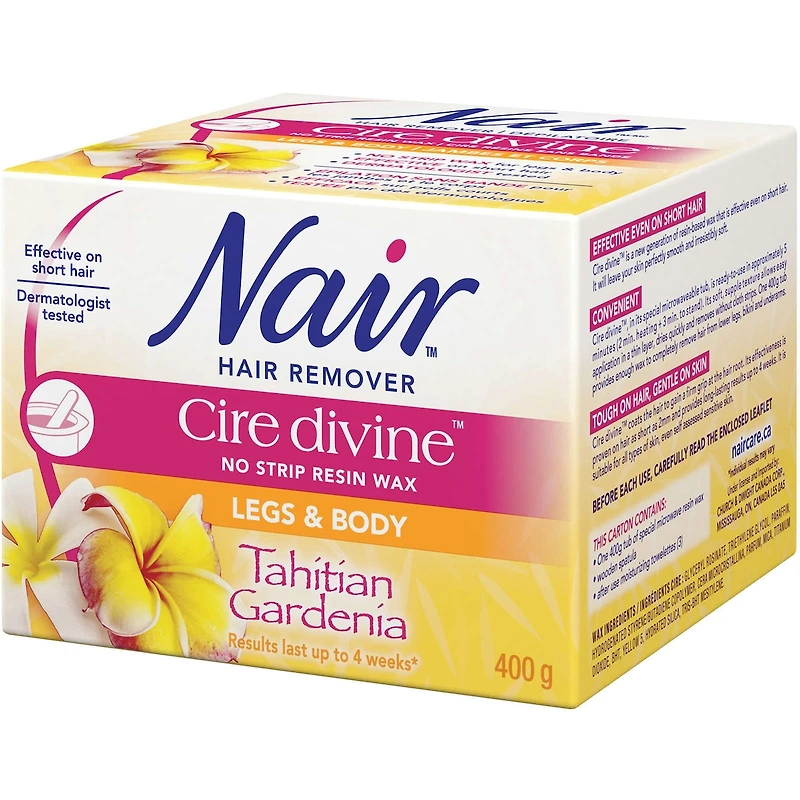 Cire Divine No Strip Resin Wax for Legs and Body, Tahitian Gardenia