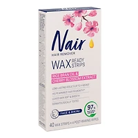 Bandes de cire prêtes à utiliser pour le visage et le bikini avec de l’huile de son de riz de source 100 % naturelle