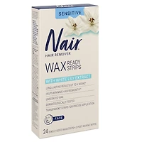 Wax Ready-Strips for Face, Unscented for Sensitive Skin with White Lily