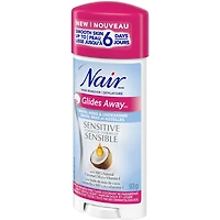 Glides Away Sensitive Formula Hair Remover for Bikini, Arms and Underarms with 100% Natural Coconut Oil plus Vitamin E