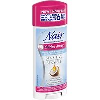 Glides Away Sensitive Formula Hair Remover for Bikini, Arms and Underarms with 100% Natural Coconut Oil plus Vitamin E