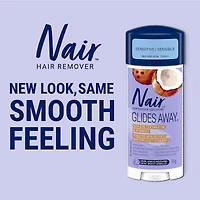 Glides Away Sensitive Formula Hair Remover for Bikini, Arms and Underarms with 100% Natural Coconut Oil plus Vitamin E