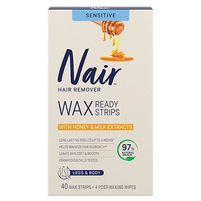 Wax Ready-Strips for Legs and Body with Honey and Milk Extracts