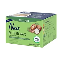 Nair Butter Wax for Legs, Unscented formula with Just 5 Ingredients, 150g