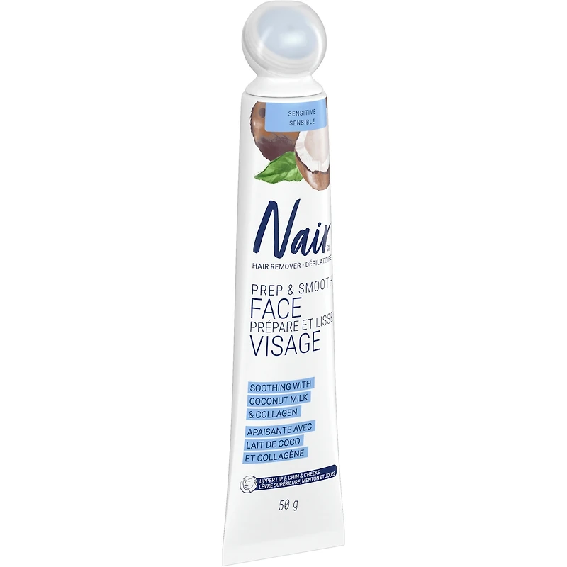 Prep & Smooth Face Hair Removal Cream - Soothing With Coconut Milk & Collagen