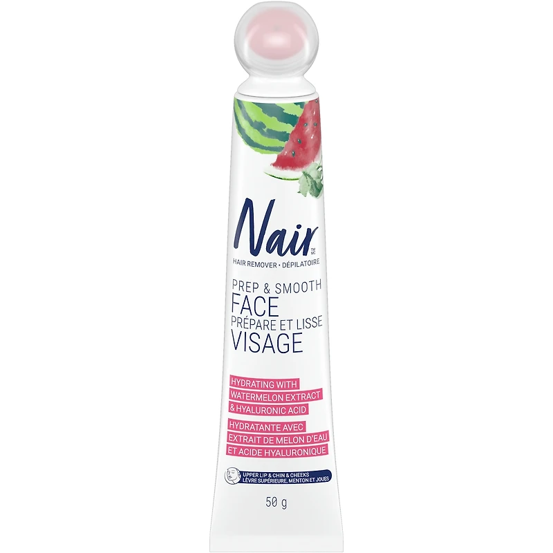 Crème d'épilation, préparation et lissage du visage, hydratante à l'extrait de pastèque et à l'acide hyaluronique