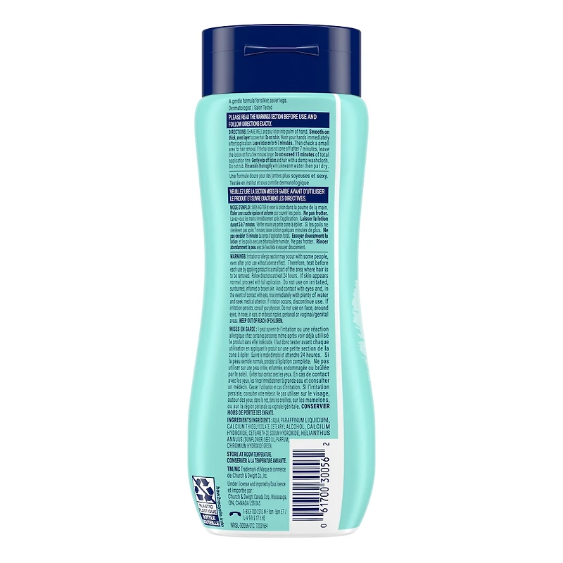 Nair 3-in-1 Hair Removal Lotion for Sensitive Skin with Sunflower Seed Oil and Green Tea Extract, 233 mL
