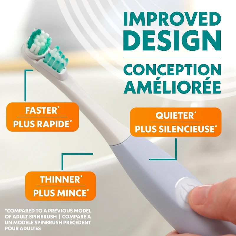 Brosse À Dents À Piles SpinbrushMC PRO WHITEN, Douce