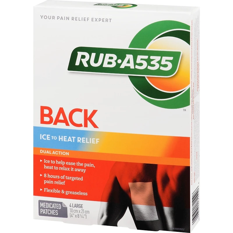 Timbres soulagement froid à chaud dos