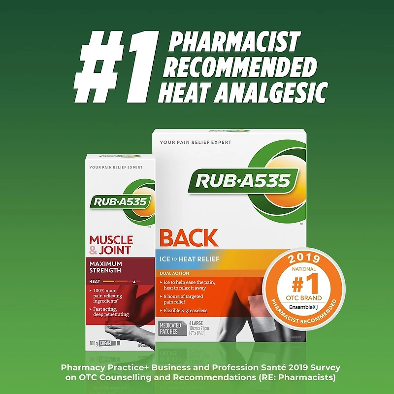 Timbres soulagement froid à chaud dos