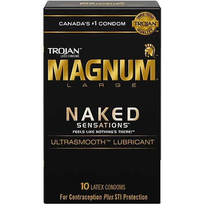 Condoms lubrifiés larges Sensations nues Magnum