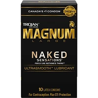 Condoms lubrifiés larges Sensations nues Magnum