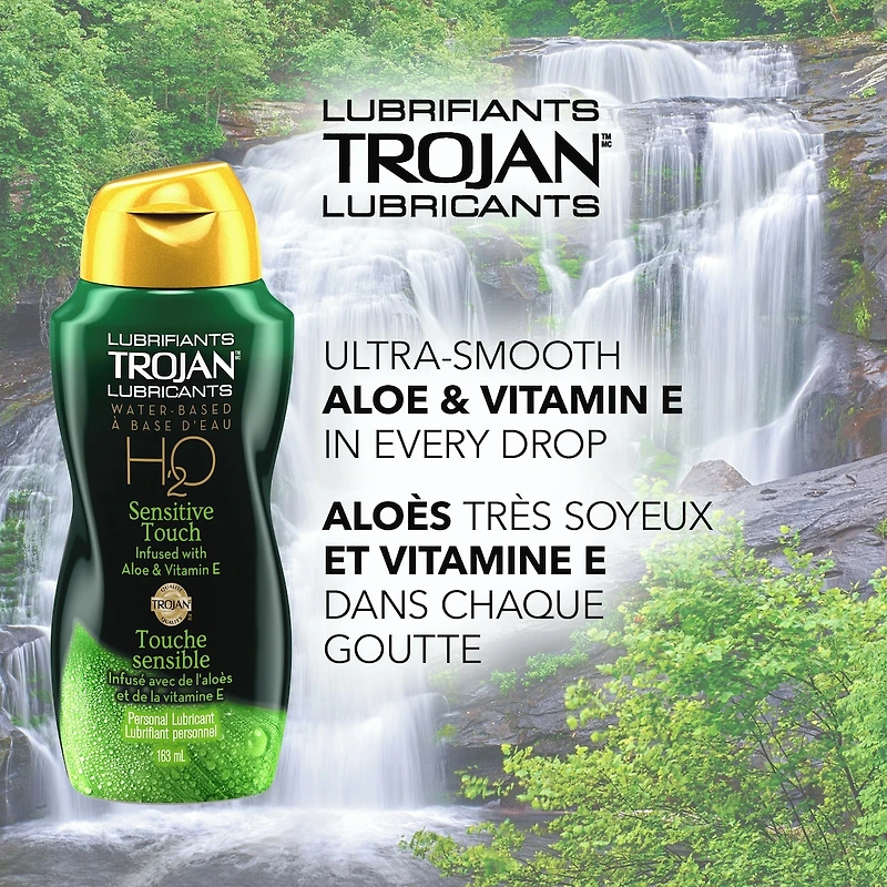 Lubrifiant personnel à base d'eau H2O avec aloès et vitamine E Touche sensible