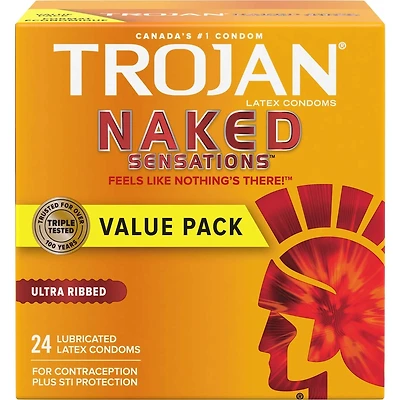 Condoms lubrifiés Sensations nues ultranervurés