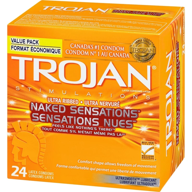 Condoms lubrifiés Sensations nues ultranervurés