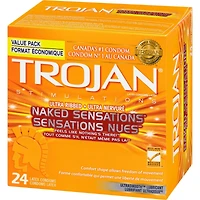 Condoms lubrifiés Sensations nues ultranervurés